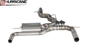 Hurricane Exhaust 3.5" ECE Klappenanlage für VW Golf 7 R VFL V2