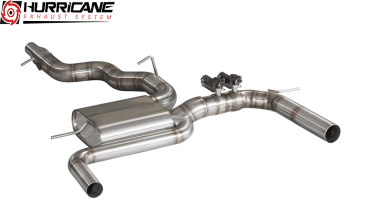 Hurricane Exhaust 3.5" ECE Klappenanlage für VW Golf 7 R VFL V2