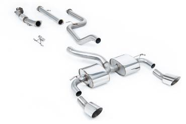 Milltek Sport Abgasanlage ab Turbo exklusive Hi-Flow Sportkat für Ford Focus MK2 RS 2.5T 305PS