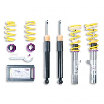KW Gewindefahrwerk Variante 1 Inox (Edelstahl Federbeingehäuse) für Audi 200 Typ 44 (Avant)