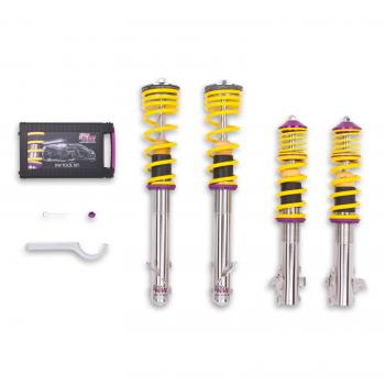 KW Gewindefahrwerk Variante 1 Inox (Edelstahl Federbeingehäuse) für Alfa Romeo Mito Typ 955 ohne Dynamic Suspension