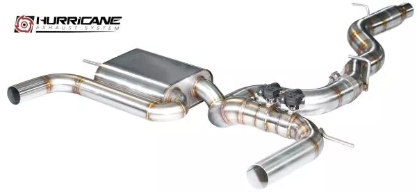 Hurricane Exhaust 3.5" ECE Klappenanlage für Audi S3 8V 300PS VFL Sportback