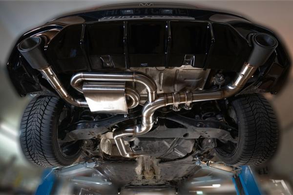 Hurricane Exhaust 3.5" ECE Klappenanlage für Golf 8 GTI 245PS FWD Hurricane Exhaust 3.5" ECE Klappenanlage für Golf 8 GTI 245PS FWD