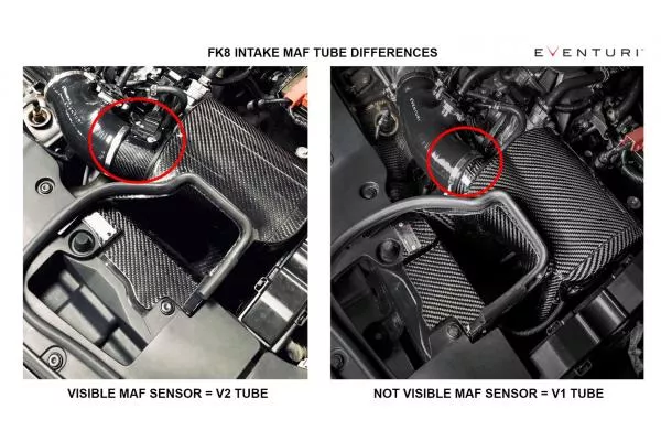 Eventuri Carbon Chargepipe/inlet für Honda Civic FK8 Type-R für V2 Intake