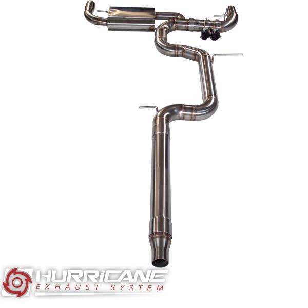 Hurricane Exhaust 3.5" ECE Klappenanlage für VW Golf 8 GTI Clubsport 300PS FWD Hurricane Exhaust 3.5" ECE Klappenanlage für VW Golf 8 GTI Clubsport 300PS FWD