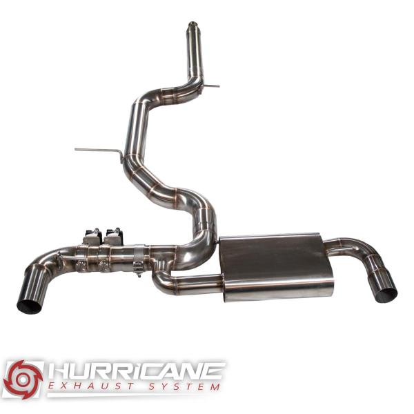 Hurricane Exhaust 3.5" ECE Klappenanlage für VW Golf 8 GTI Clubsport 300PS FWD Hurricane Exhaust 3.5" ECE Klappenanlage für VW Golf 8 GTI Clubsport 300PS FWD