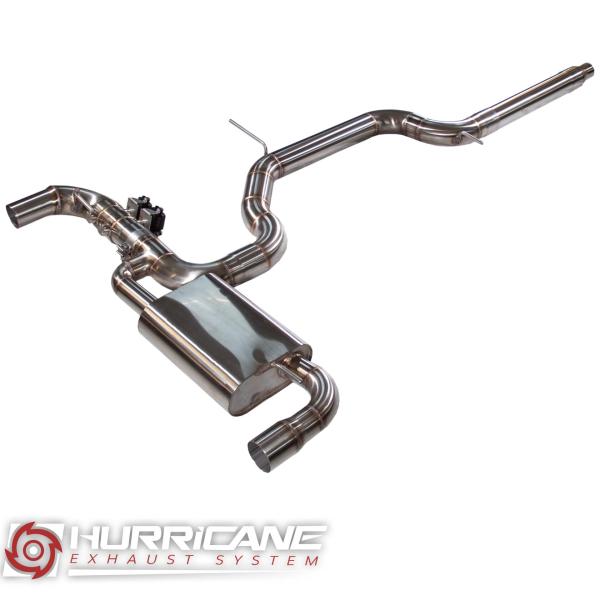 Hurricane Exhaust 3.5" ECE Klappenanlage für VW Golf 8 GTI Clubsport 300PS FWD Hurricane Exhaust 3.5" ECE Klappenanlage für VW Golf 8 GTI Clubsport 300PS FWD