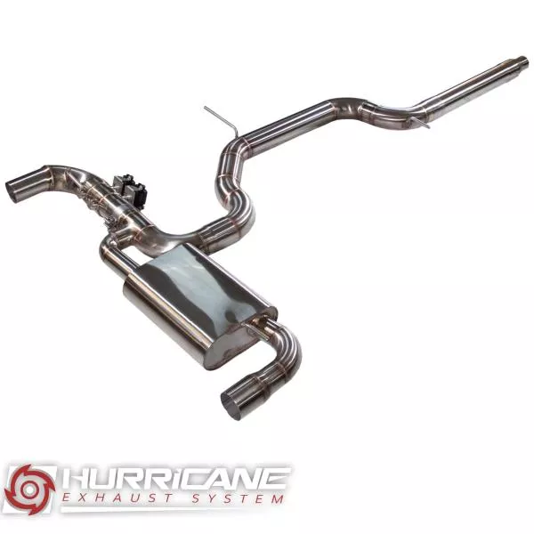 Hurricane Exhaust 3.5" ECE Klappenanlage für VW Golf 8 GTI Clubsport 300PS FWD