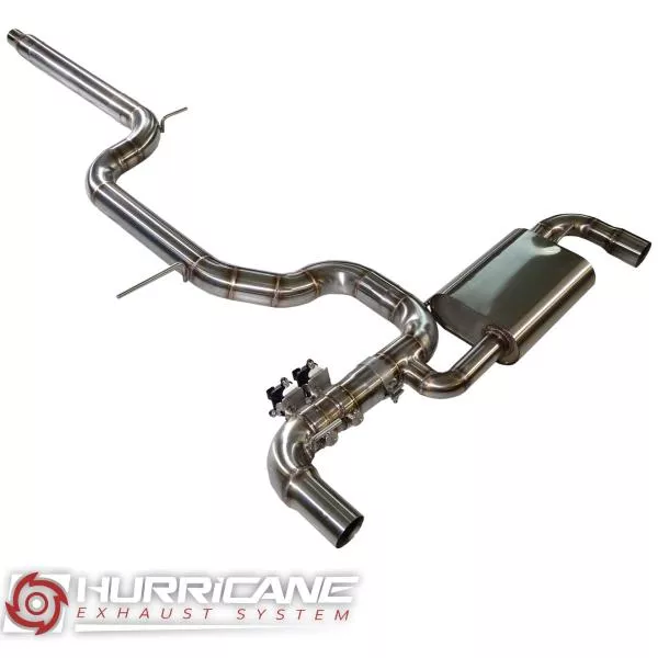 Hurricane Exhaust 3.5" ECE Klappenanlage für VW Golf 8 GTI Clubsport 300PS FWD