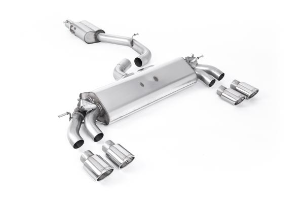 Milltek Sport ECE Abgasanlage ab Kat für Audi S3 2.0 TFSI quattro 3-Türer 8V.2 (Mit OPF)