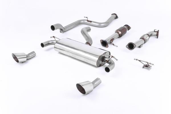 Milltek Sport ECE Abgasanlage ab Turbo inklusive Hi-Flow Sportkat für Ford Focus MK2 RS 2.5T 305PS