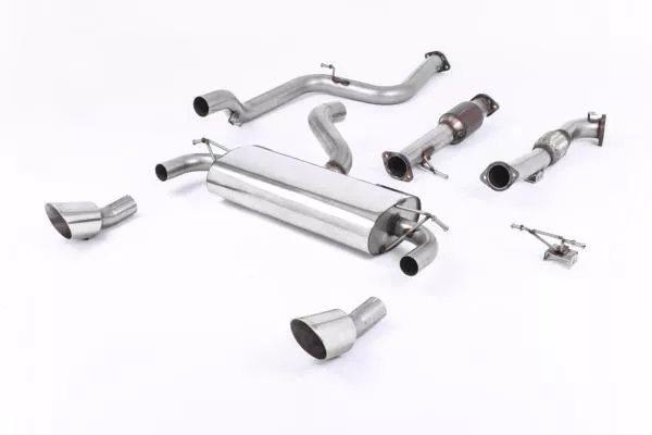 Milltek Sport ECE Abgasanlage ab Turbo inklusive Hi-Flow Sportkat für Ford Focus MK2 RS 2.5T 305PS